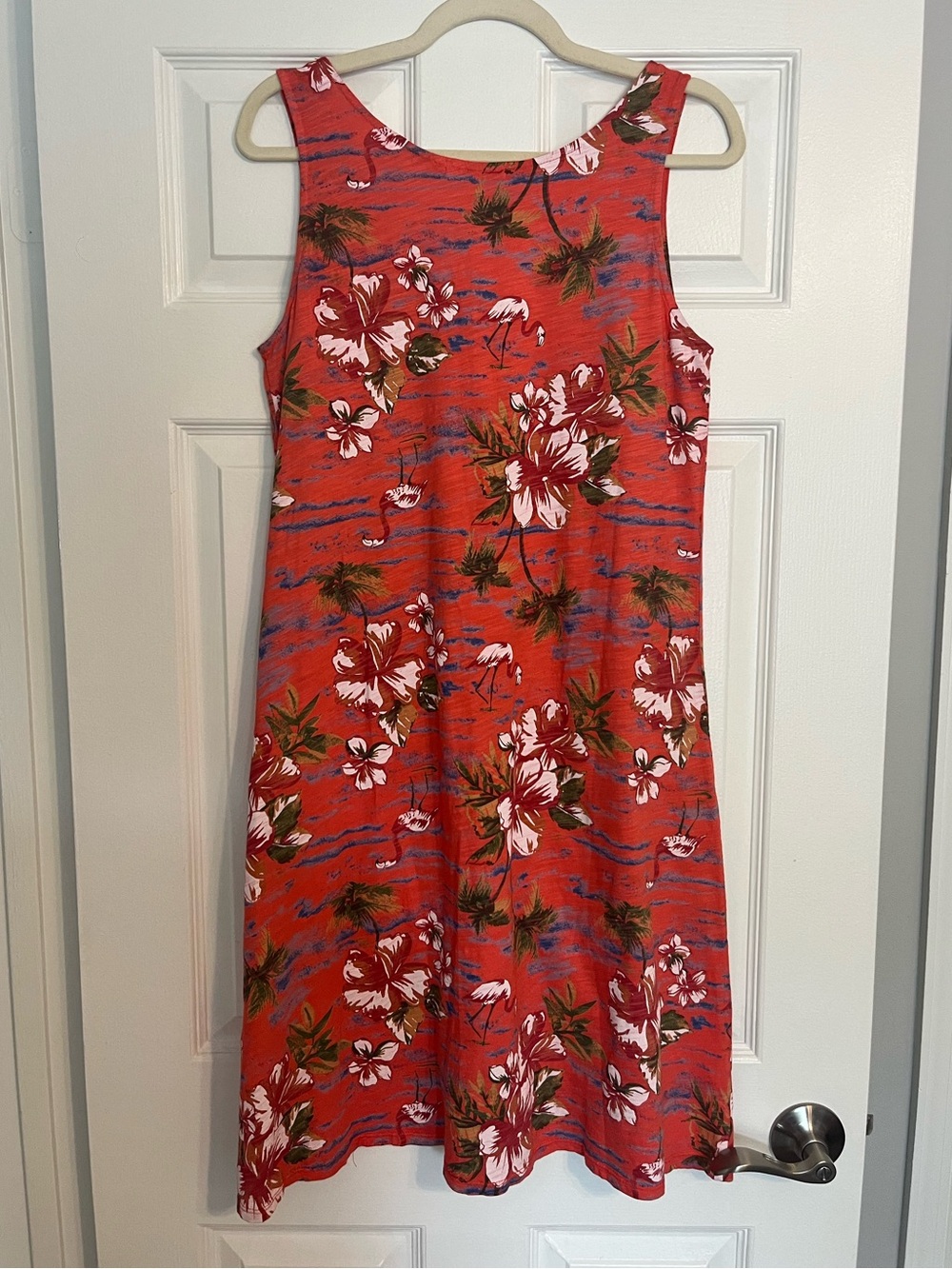 fresh produce 100% Cotton Coral Floral Tank Mini Dress - Picture 2 of 6